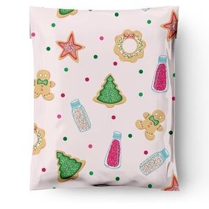 20 Festive Cookie Pattern Poly Mailers Christmas Holiday pack of 20
